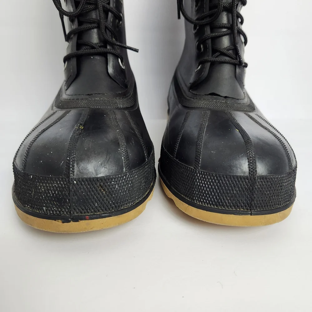 Bata Mens Size 11 Waterproof Rubber Duck Boots Felt Liners 9